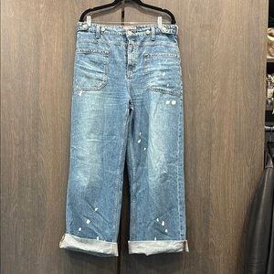 Women's Blue Distressed Jeans